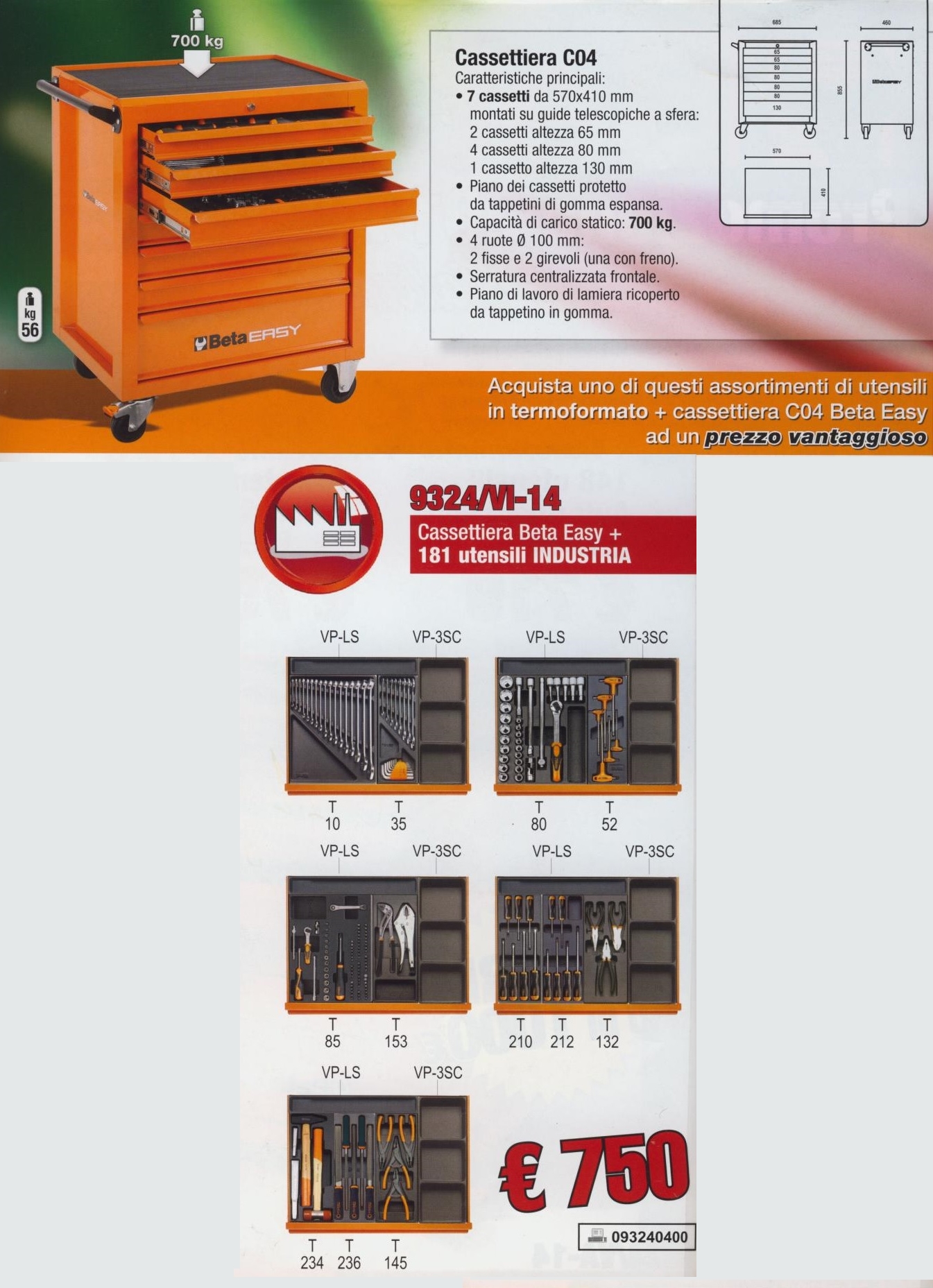 Carrello beta easy c40